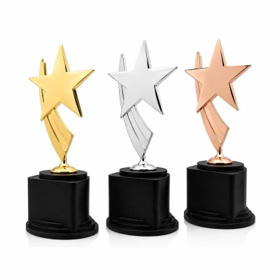 Metal Yıldızlı Ödül Plaket Örnekleri