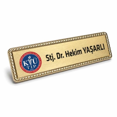 Metal Yaka Kartı Altın