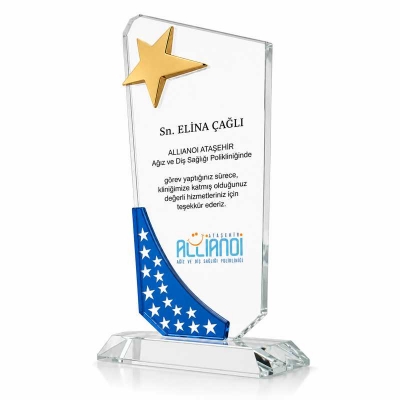 Özel Tasarım Yıldız Plaket