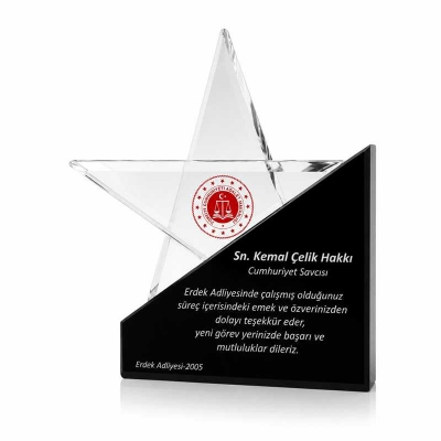 Özel Kesimli Yıldız Plaket Örnekleri