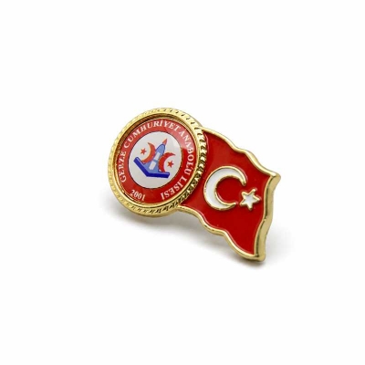 Türk Bayraklı Damla Rozet 