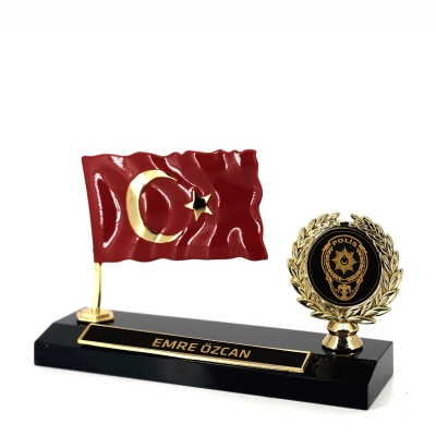 Logolu Kişiye Özel Türk Bayraklı İsimlik 