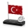 Metal Bayrak Saatli