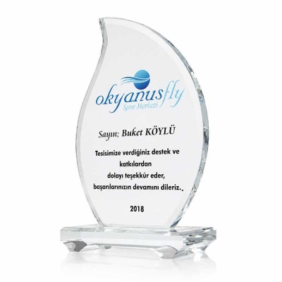 Yaprak Vip Kristal Plaket