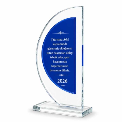 Yelkenli Kristal Plaket