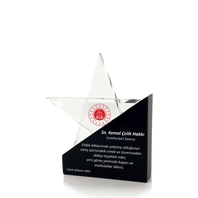 Özel Kesimli Yıldız Plaket Örnekleri
